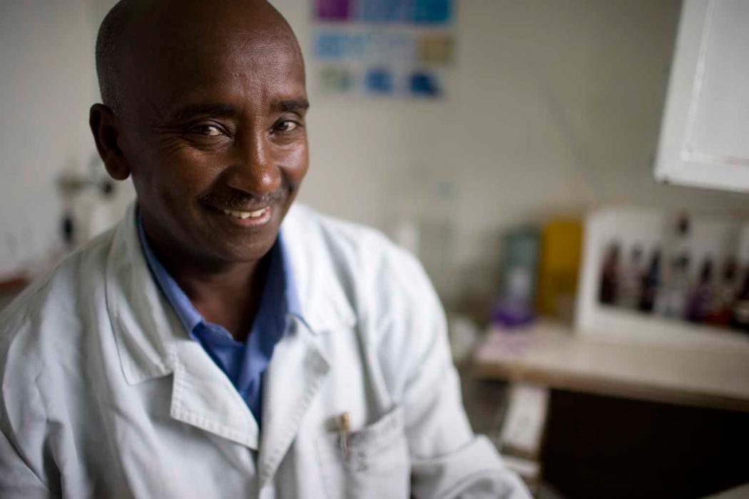 A health worker in Ethiopia. Photo by Charles Harris for IntraHealth International.