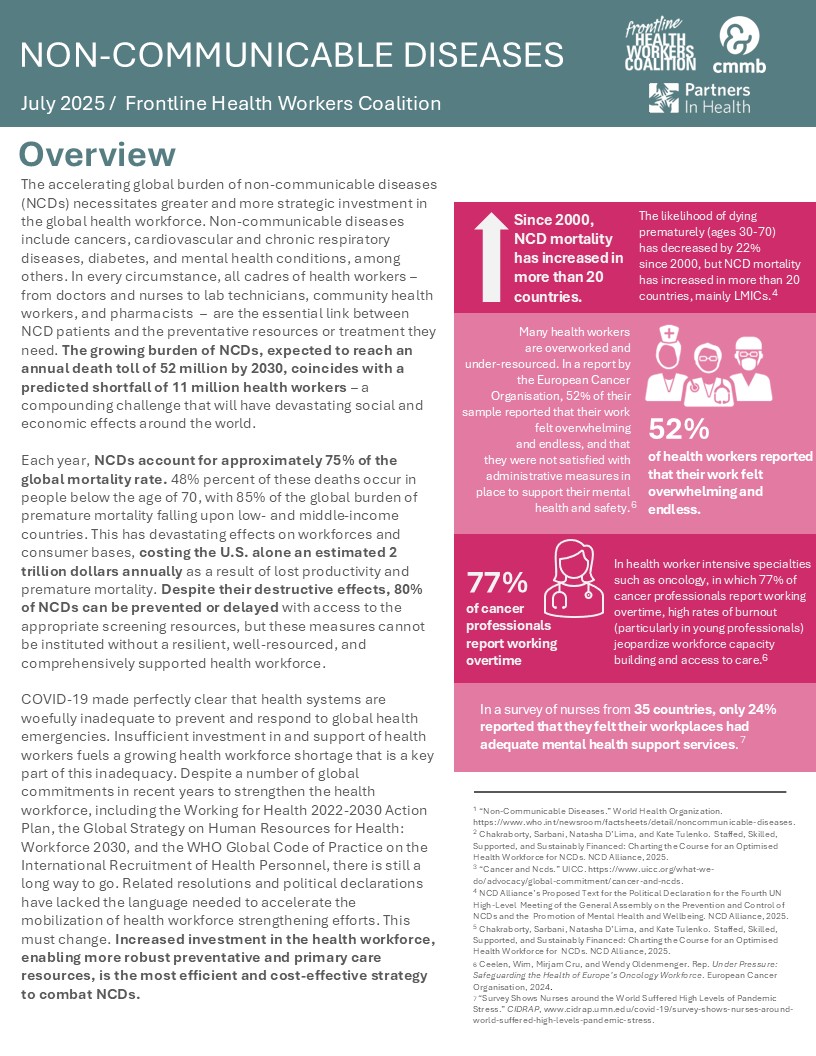 NCDs and health workforce