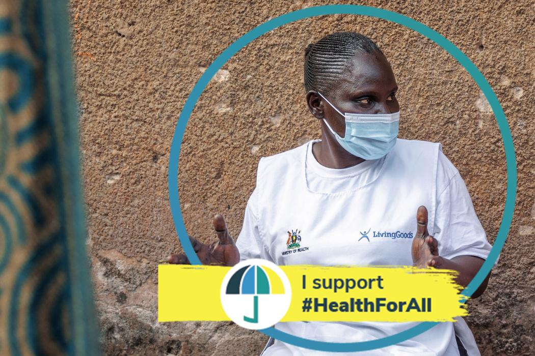 Grace Adong is a community health worker serving more than 350 households in Uganda. Photo by Living Goods.