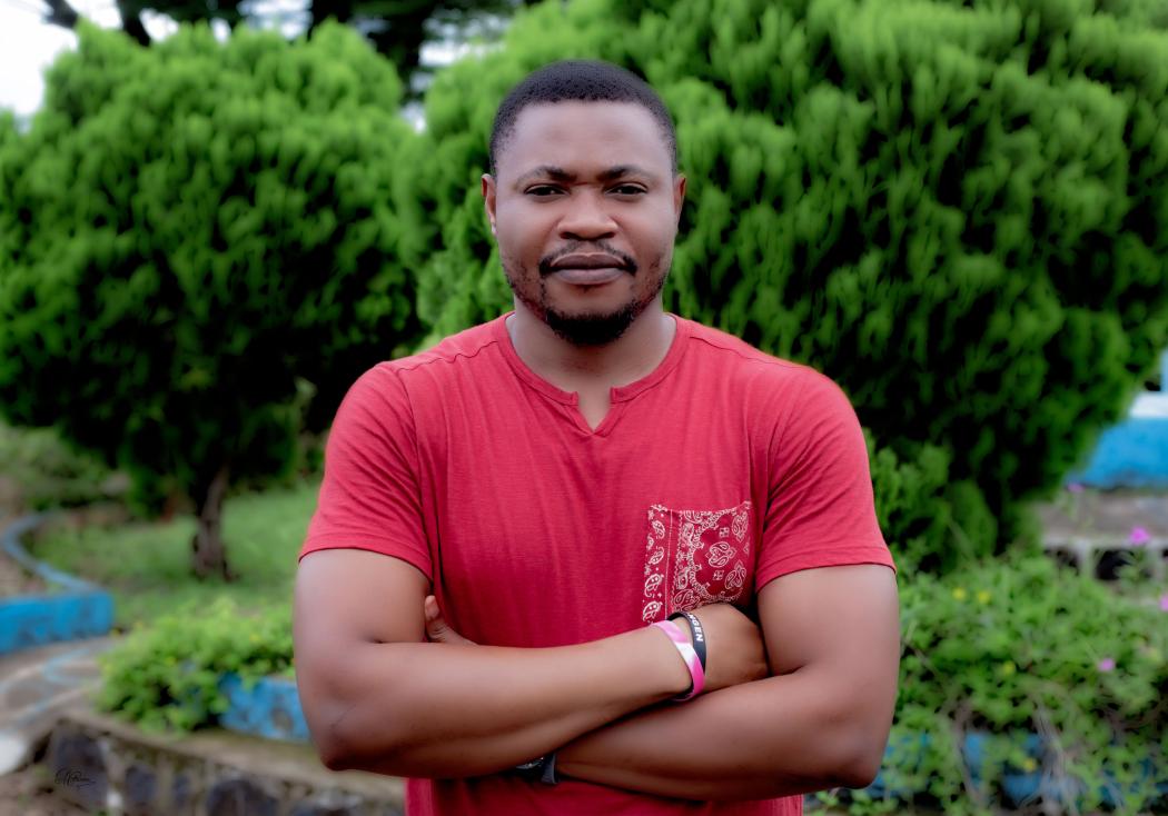 Nwufor Ernest Awanto is a Sexual Reproductive Health and Rights (SRHR) Trainer in Cameroon. He was part of the first cohort of Frontline Health Worker Coalition Regional Advisors that served from July 2021 – June 2022. Photo courtesy Nwufor Ernest Awanto 