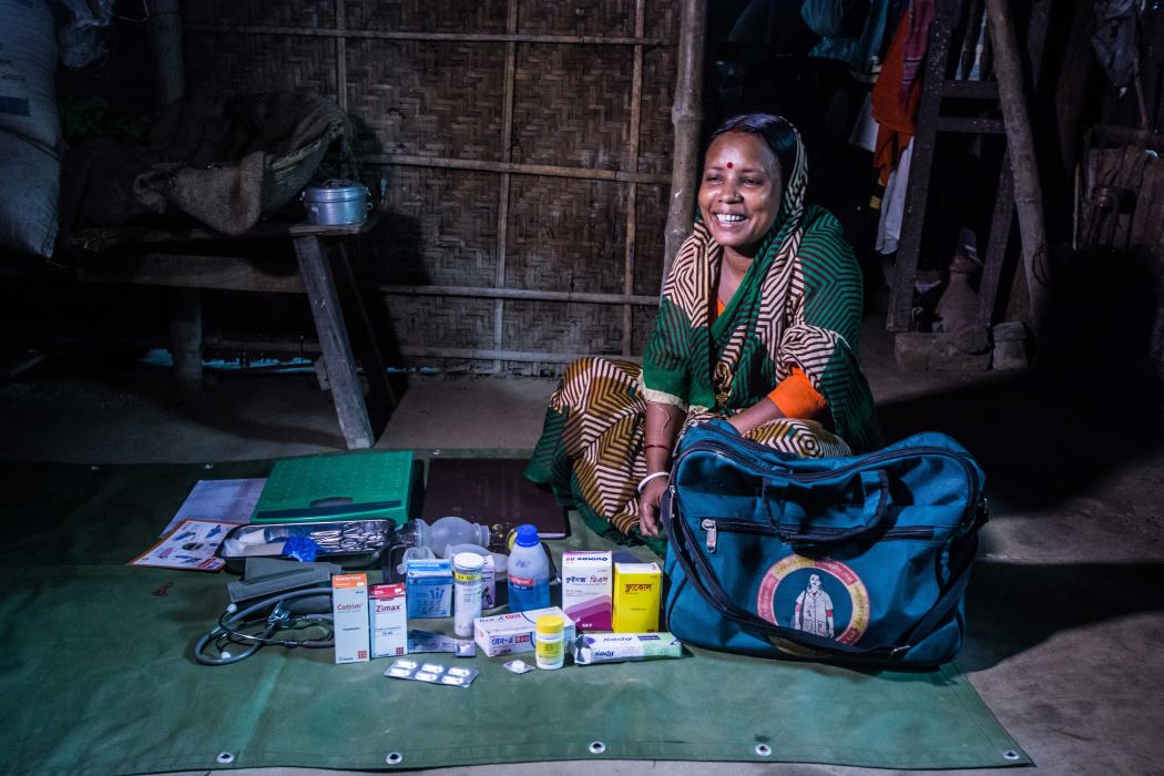 A community health worker in Bangladesh dreams about starting a small pharmacy by saving money from her earnings. (Credit: Cesar Lopez/CARE)