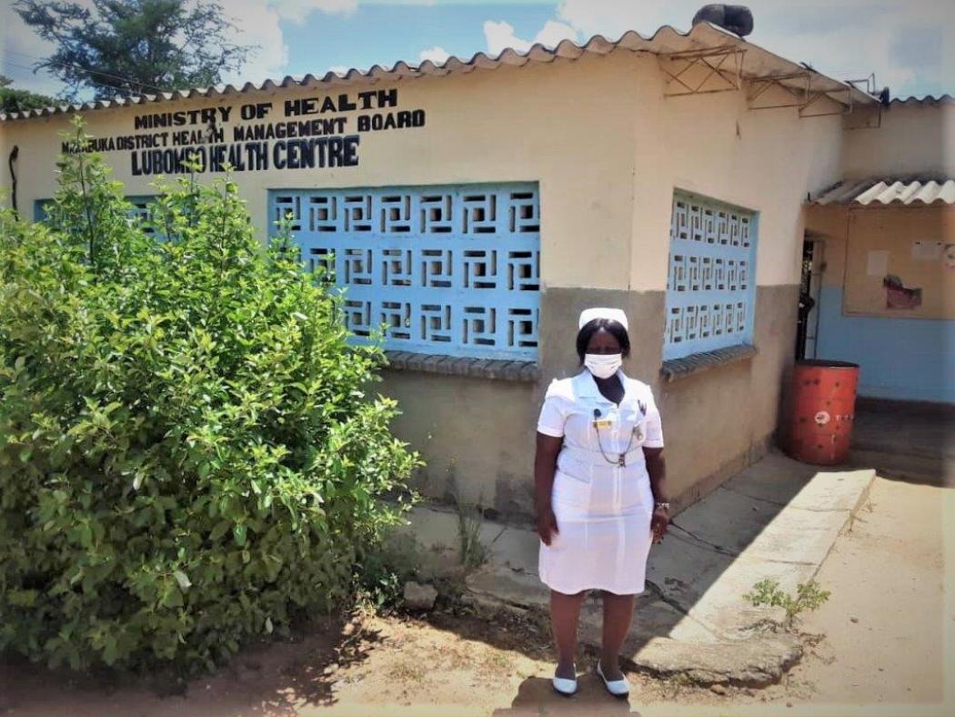 Christine Phiri is an HIV Nurse Practitioner at Lubombo Health Centre in Zambia. Photo courtesy of Jhpiego. 
