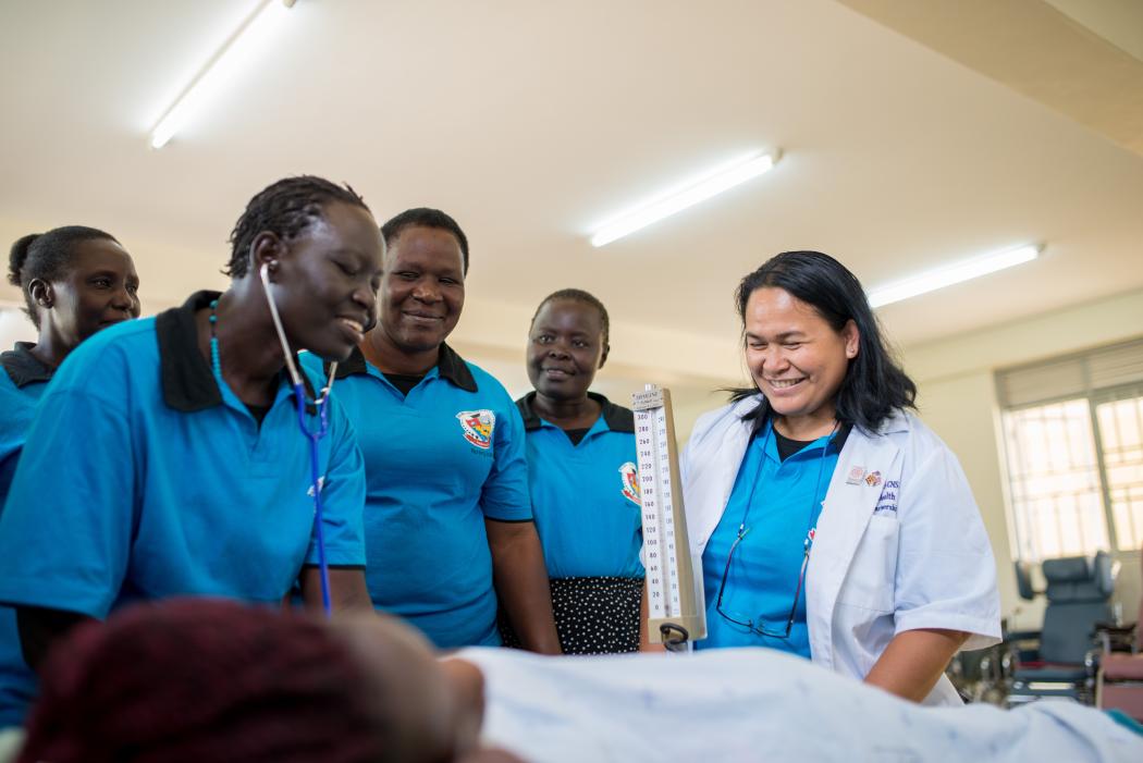 Nursing students at Muni University in Uganda during a training session. Photo credit: Seed Global Health