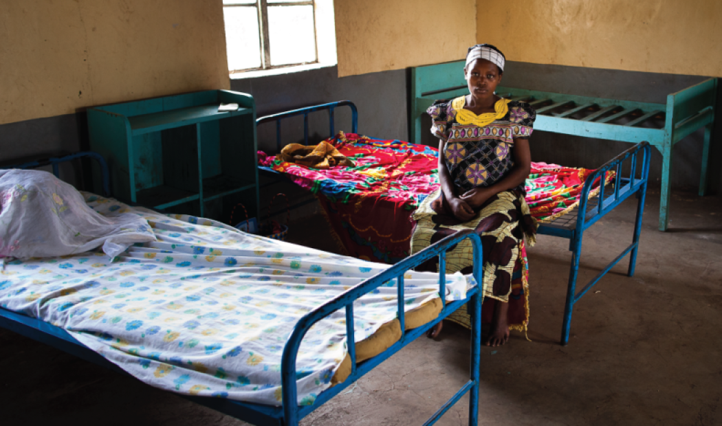 Patient at a clinic in Uganda. Photo by Trevor Snapp. Courtesy of IntraHealth International.