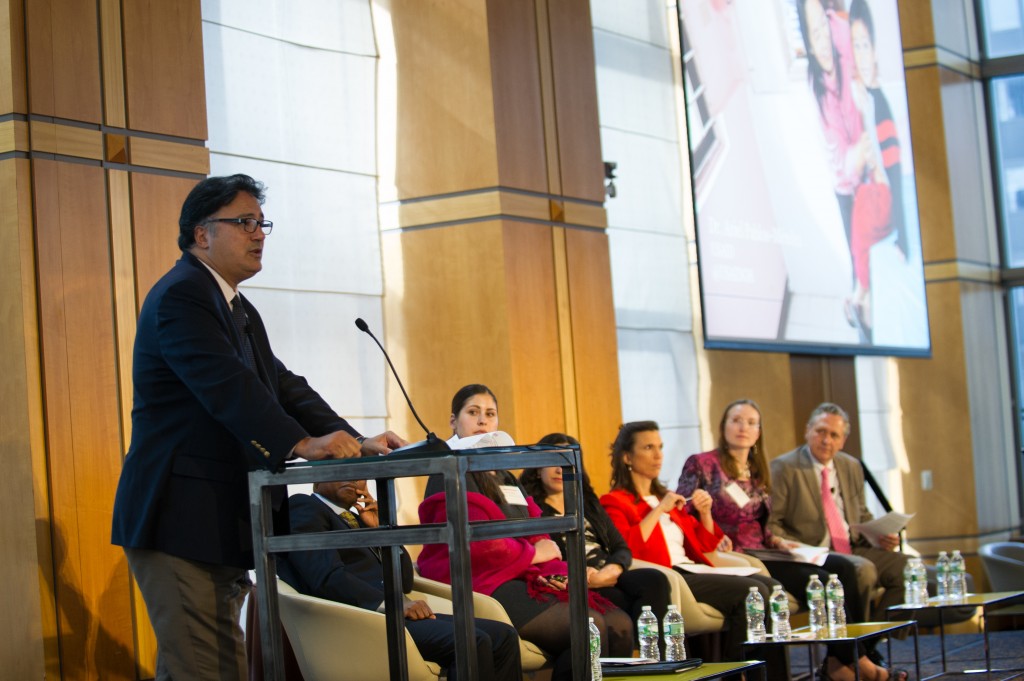 Dr. Ariel Pablos-Méndez, Assistant Administrator for Global Health at the United States Agency for International Development, speaks at a frontline health workers event sponsored by Johnson & Johnson last week in New York City. Courtesy Johnson & Johnson. 